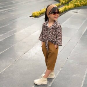 شومیز گره ای پلنگی